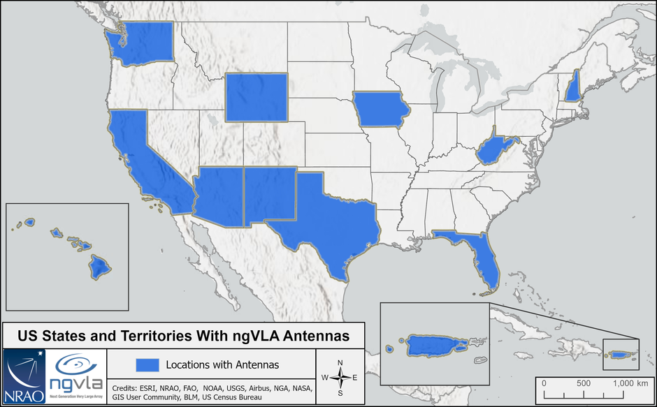 ngVLA antennas in the US
