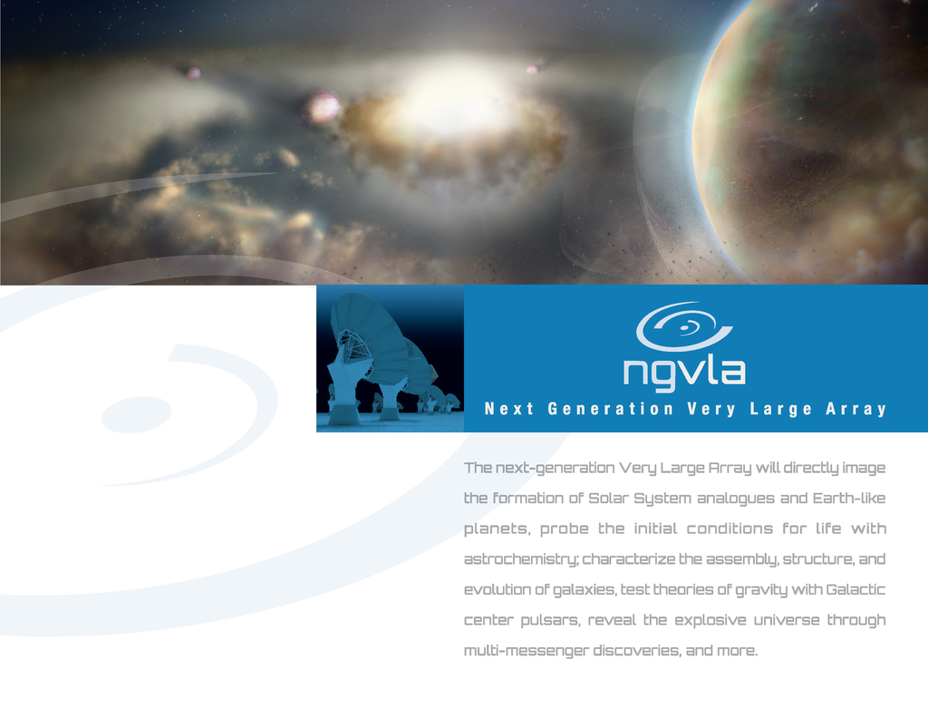 Ngvla brochure science pages cover